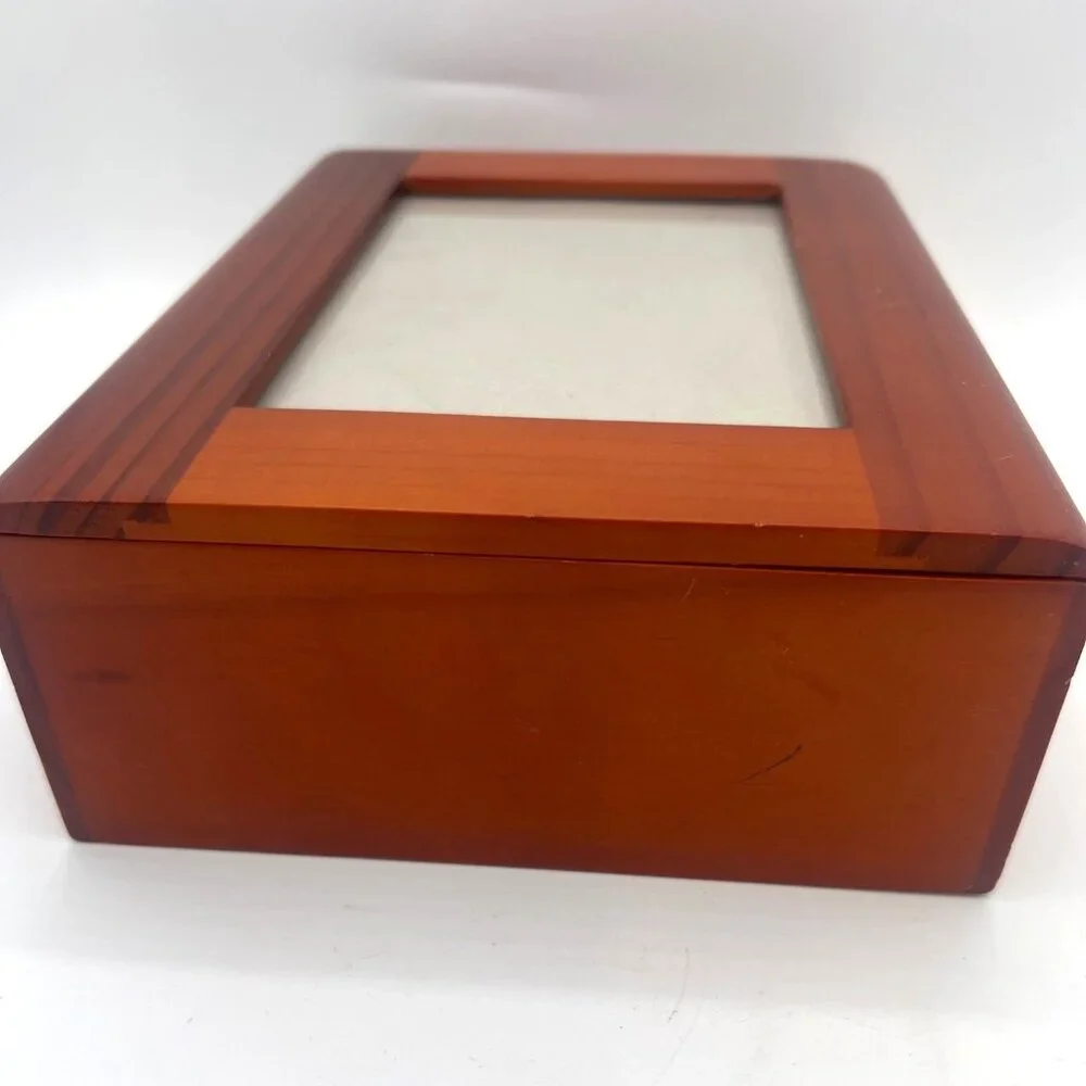 Wooden Box Photo‎ Frame Jewelry Photos Cremation Keepsakes Remembrance